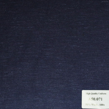 A50.071 Kevinlli V1 - Vải Suit 50% Wool - Xanh Navy Trơn